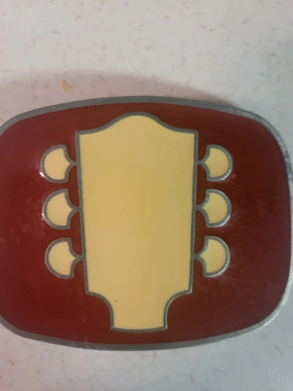 RJ GUITAR HEAD VINTAGE 1970s ***THE NASHVILLE NETWORK*** COUNTRY MUSIC BUCKLE
